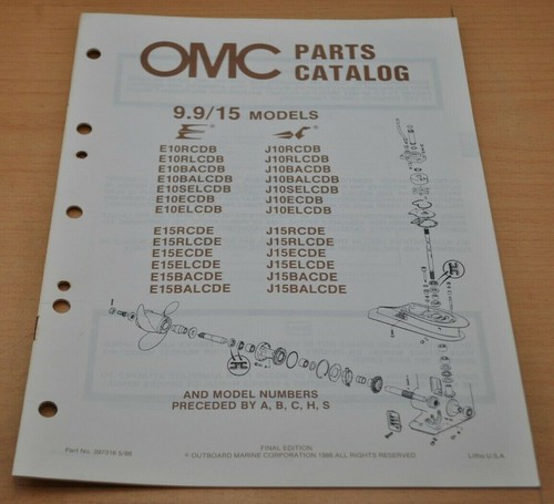 Omc evinrude models e10 - 9.9, 15