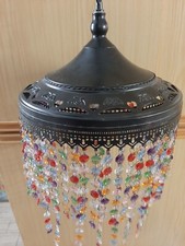 LAMPADARIO PARALUME VINTAGE RETRO' DA SOFFITTO SOSPENSIONE PENDENTI COLORATI E14