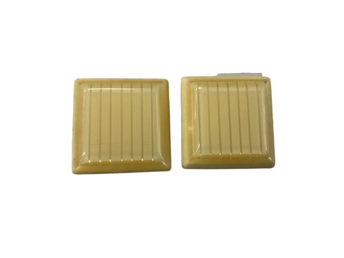 Orecchini clip bottone avorio - bottone,
