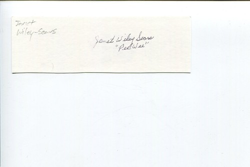 Autografo firmato janet wiley - janet,