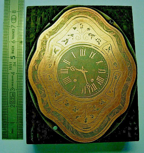 Incisione rame orologio - su,