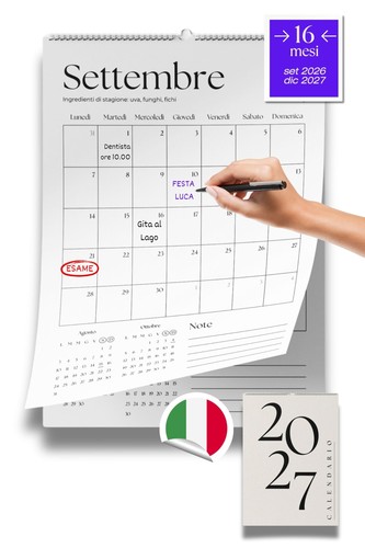 Calendario 2027 muro - calendario,