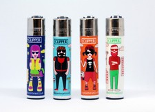 Accendini clipper set 4 pezzi