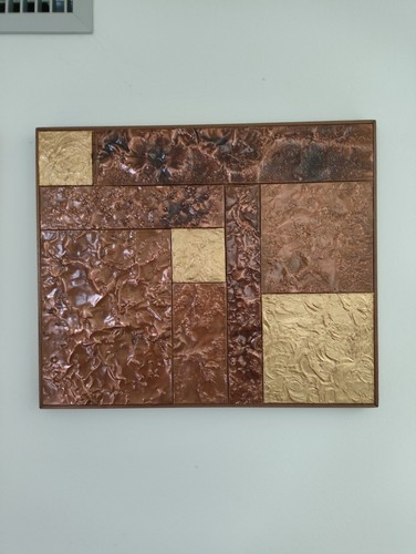 Quadro rame foglia oro - quadro,