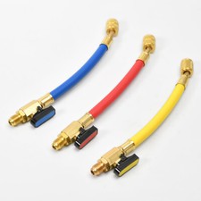 Set 3pz Valvole a Sfera R410A per Ricarica Tubo Refrigerazione Aria Condizionata HVAC