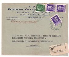 (cl306) RR £1,75 (50cx3+25c) 2C”NAPOLI ZONA FRANCA/8.7.35” v. descr