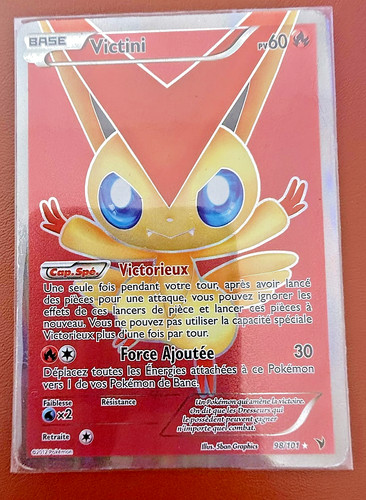 Carte pokémon victini - carte,
