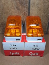 (2) NUOVO Grote 52863 Camion Rimorchio Arancione Ambra SAE Luce di segnalazione PT2200A LT560Y