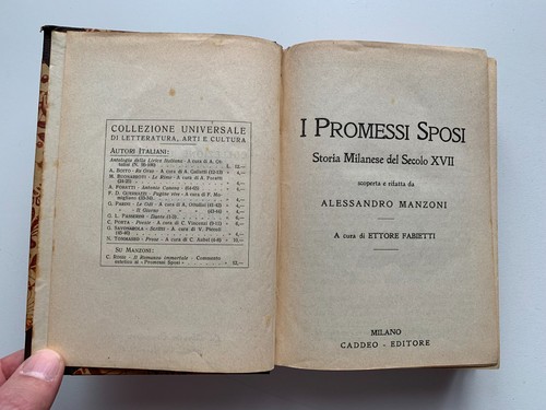 Libro antico promessi - libro,