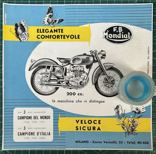 Rara pubblicità moto - rara, mondial