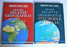 2 vol. GRANDE ATLANTE GEOGRAFICO MONDO/EUROPA ITALIA Corriere Sera/De Agostini 