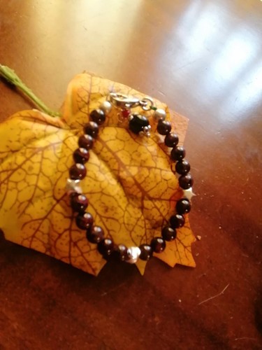 Bracciale granato argento - &,