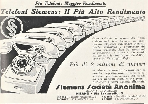 Pubblicita 1930 telefono - pubblicita',