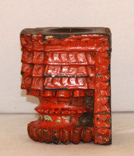 Antico di Legno Goffrato Colonna Basamento Portacandele Supporto da Parete Mano