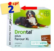 DRON-TAL Cane XL 2 cpr Vermifugo SCONFEZIONATO→Contro parassiti intestinali Cani