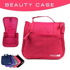 Beauty Case da Viaggio e da Bagno, con Gancio per Appenderlo, Unisex (Fucsia)