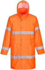H442 Cappotto Impermeabile Alta Visibilità, Arancione, 4XL