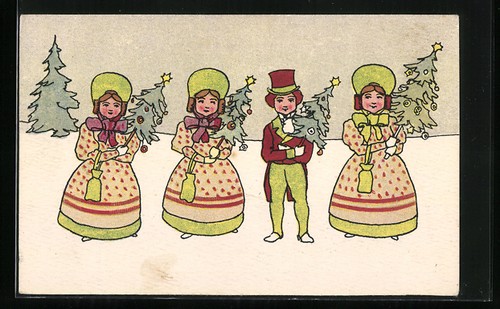 Cartolina artistica fratelli - cartolina,