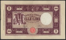 Italy - 1000 Lire 1942 Pick 62