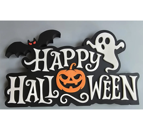 Printed happy halloween - 3d,