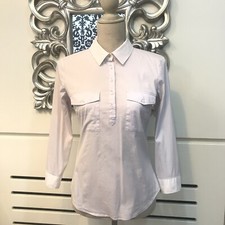 ZARA Camicia Bicolore Lilla/Bianca Slim Donna tg.S