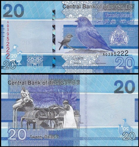 Gambia dalasis 2019 unc - gambia, 20
