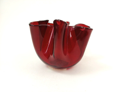 Vaso fazzoletto venini 1980 - fazzoletto,