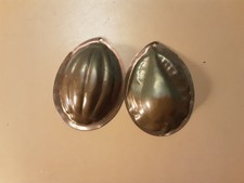 2 ANTICHE FORME IN RAME X BISCOTTI O DOLCETTI DIMENSIONI 9X6,5 CIRCA