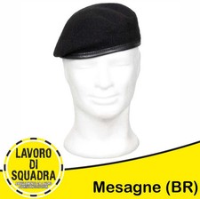 Basco Tipo Spagnolo Commando Nero Militare Militaria Berretto MFH