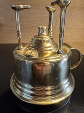 Bruciatore alcool e caffè turco in ottone fatto a mano egiziano vintage 