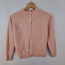 Cardigan Ballantyne 100% cashmere rosa taglia XS da donna