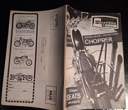 Choppers magazine october - choppers, 1968