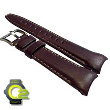 Cinturino 21 mm MARRONE SCURO pelle conciata veg curvo (montato) Rolex Sub, GMT TAN