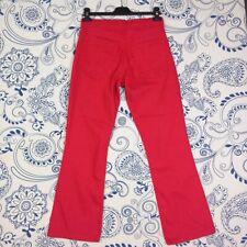 RED DENIM LEVI'S STRETCH ZAMPA CAMPANA BELL BOTTOMS TWIST JEANS 28X32 PANTALONI 