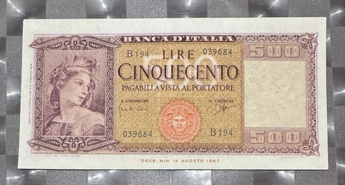 500 lire italia decreto - decreto, 23