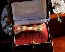 Spilla Dorato Fiocco Farfalla