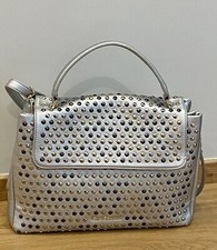 Borsa Gio Cellini Argento Ecopelle E Borchie