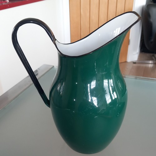 Brocca smaltata verde vintage - ,