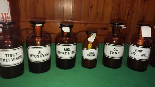 Bottiglie farmacia vetro - bottiglie,