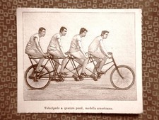 Un velocipede a 4 posti nel 1894 Storia della bicicletta Invenzione