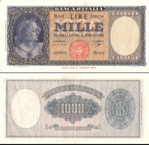 1961 italia banconota - banconota, lire