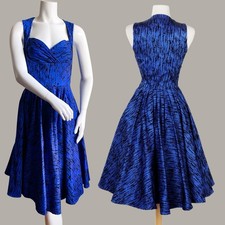 Abito Laura Byrne blu floccato