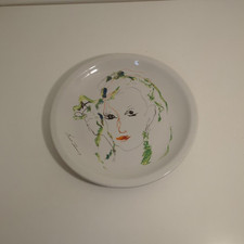 Piatto ceramica - Ernesto Treccani - "Fanciulla" 1981