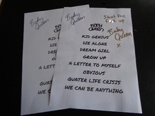 BABY QUEEN SET LIST SIGNED
