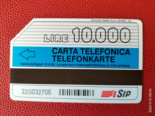 Scheda telefonica 10000 lire - telefonica,