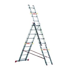 Scala TRASFORMABILE a sfilo alluminio MARCHETTI 3 elementi 9+9+9 piolo 28 mm