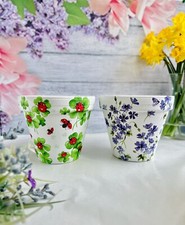 2x Vaso da Fiori in Terracotta