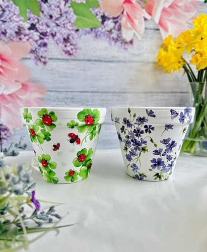 Vaso fiori in - 2x, terracotta