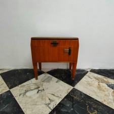 comodino anni 60 in loce vetro ed ottone