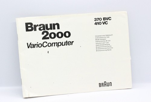 Braun 2000 vario computer - braun, 370